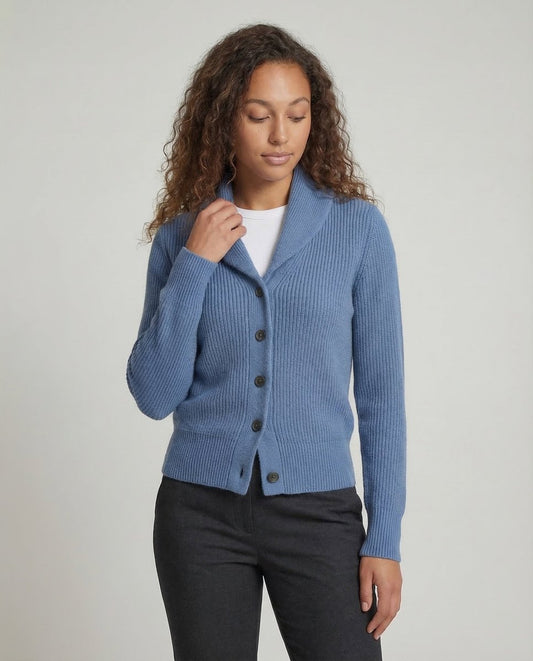 Claire | Shawl Collar Button Cardigan