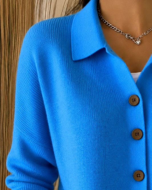 Harper | Collared Knit Button Cardigan