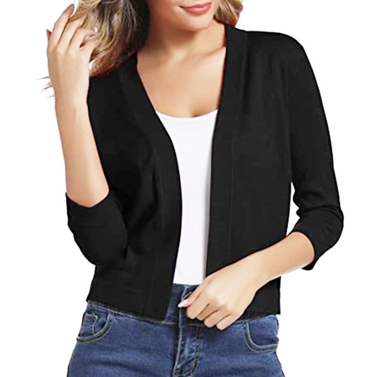 Audrey | Cropped Open Front Cardigan