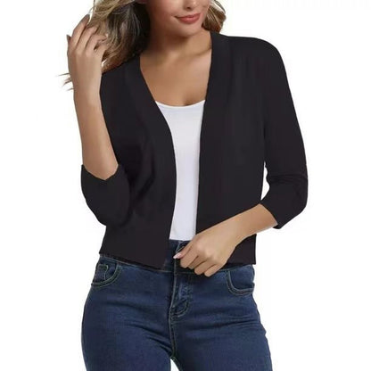Audrey | Cropped Open Front Cardigan