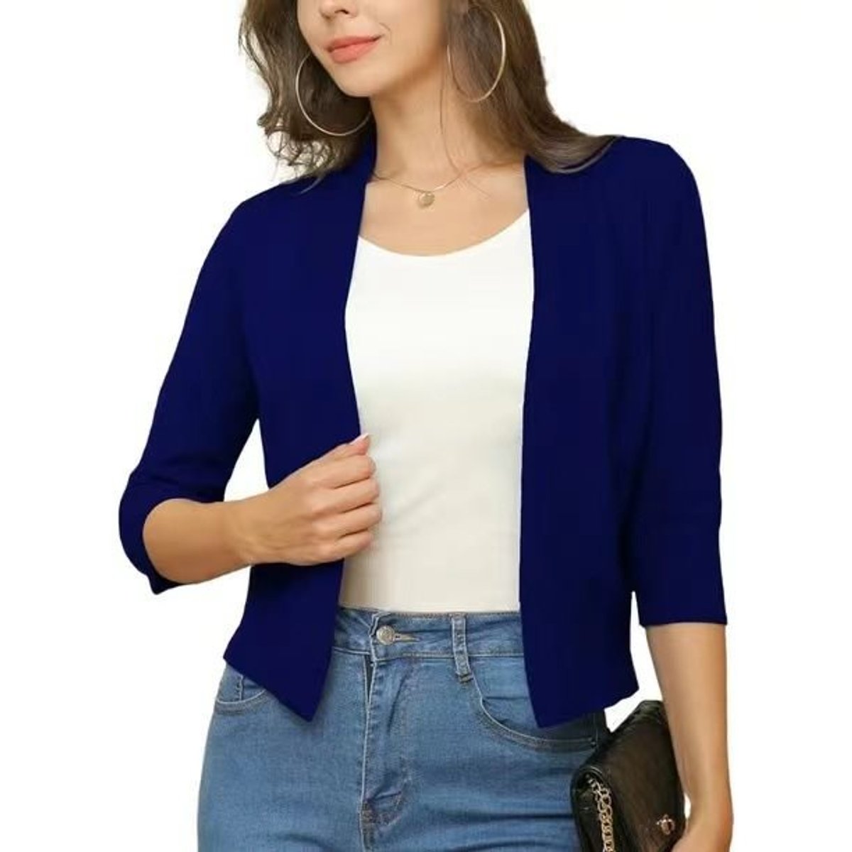 Audrey | Cropped Open Front Cardigan