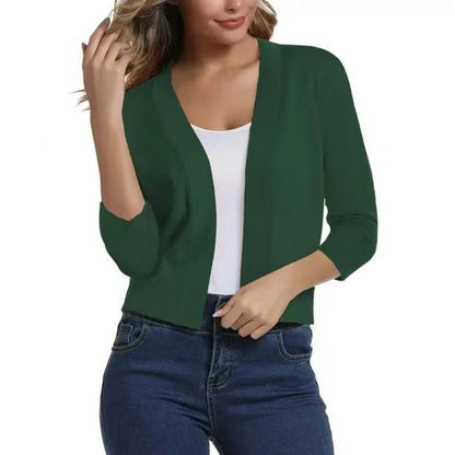 Audrey | Cropped Open Front Cardigan