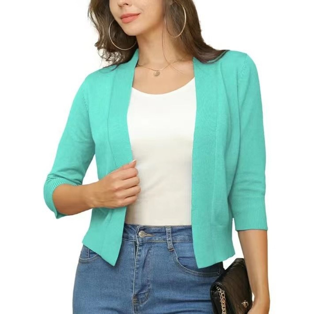 Audrey | Cropped Open Front Cardigan