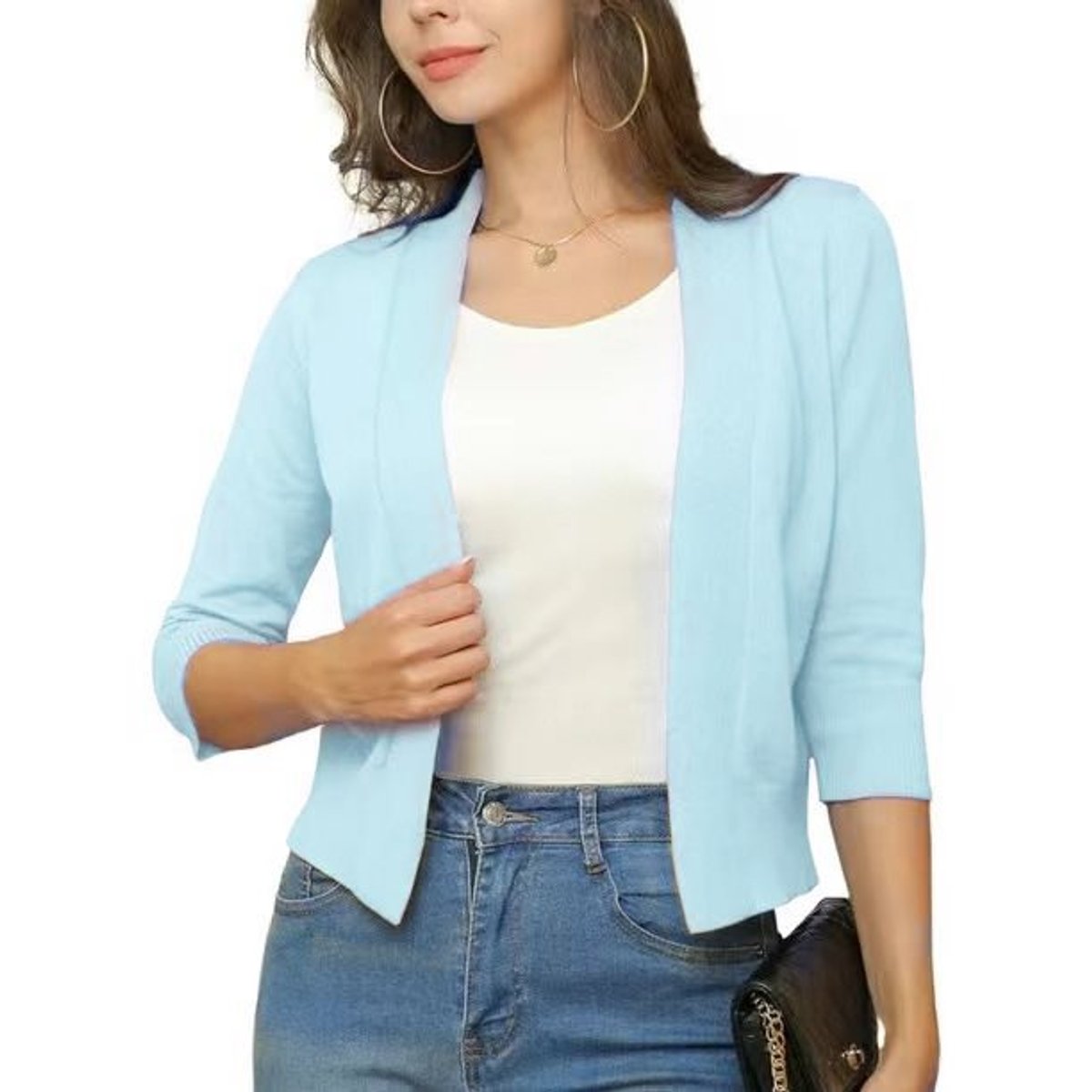 Audrey | Cropped Open Front Cardigan
