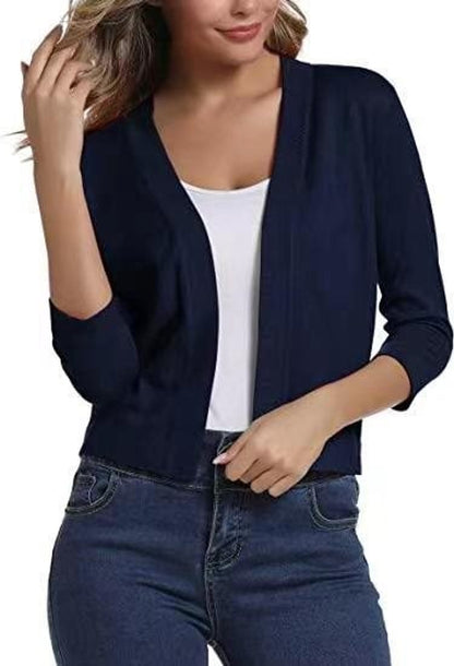 Audrey | Cropped Open Front Cardigan