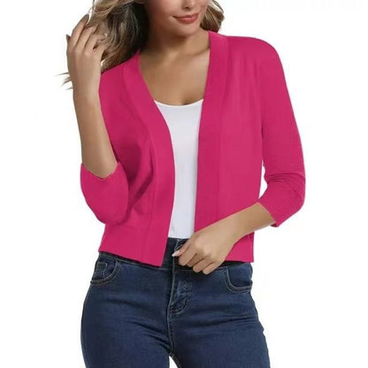 Audrey | Cropped Open Front Cardigan