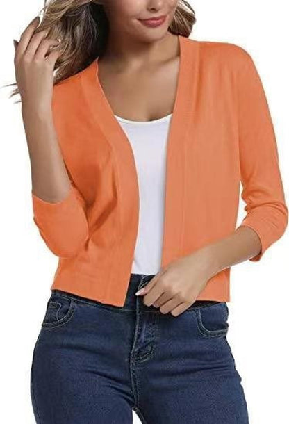 Audrey | Cropped Open Front Cardigan