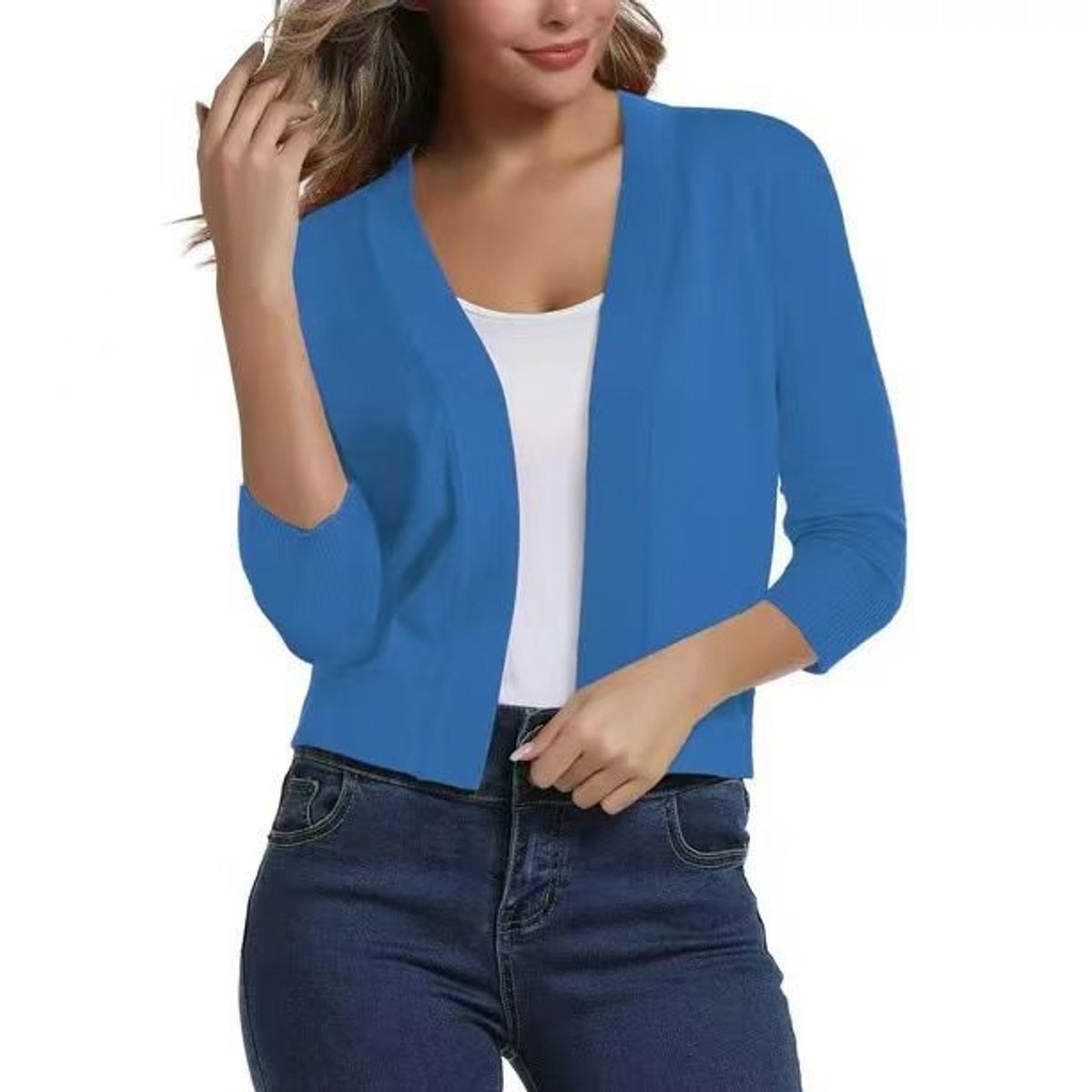 Audrey | Cropped Open Front Cardigan