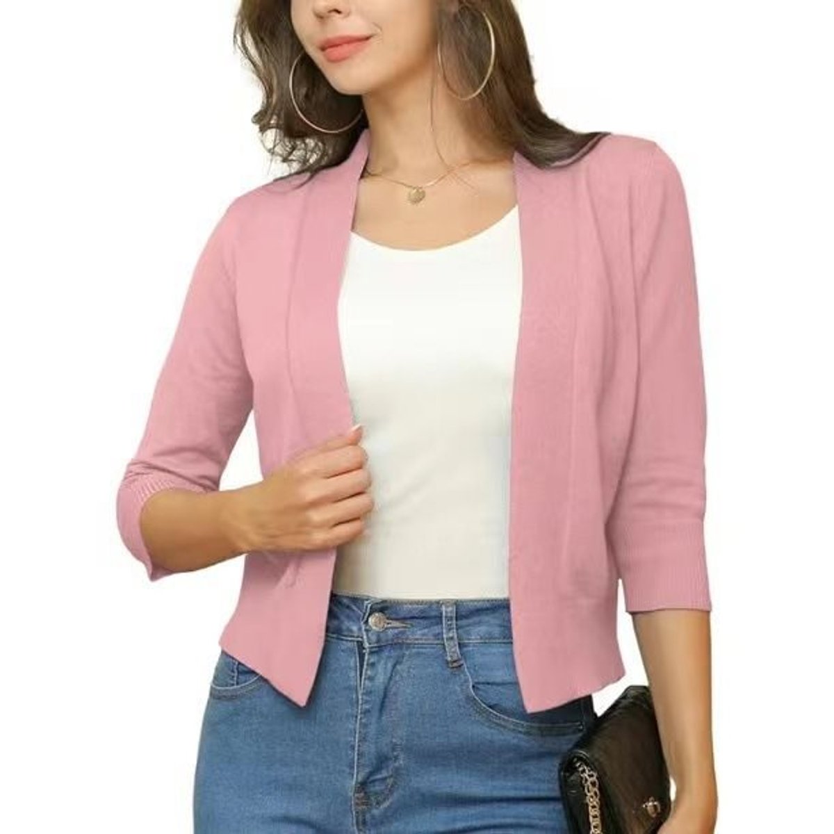 Audrey | Cropped Open Front Cardigan