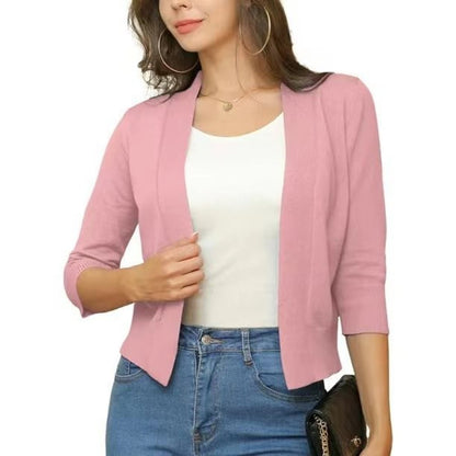Audrey | Cropped Open Front Cardigan