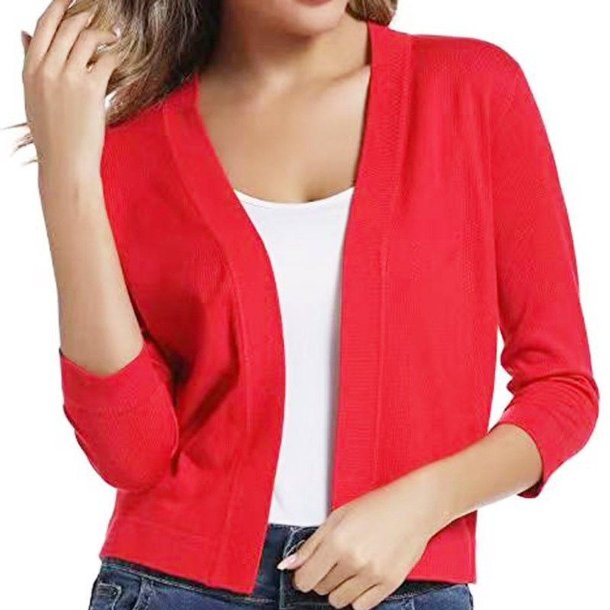 Audrey | Cropped Open Front Cardigan