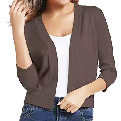 Audrey | Cropped Open Front Cardigan