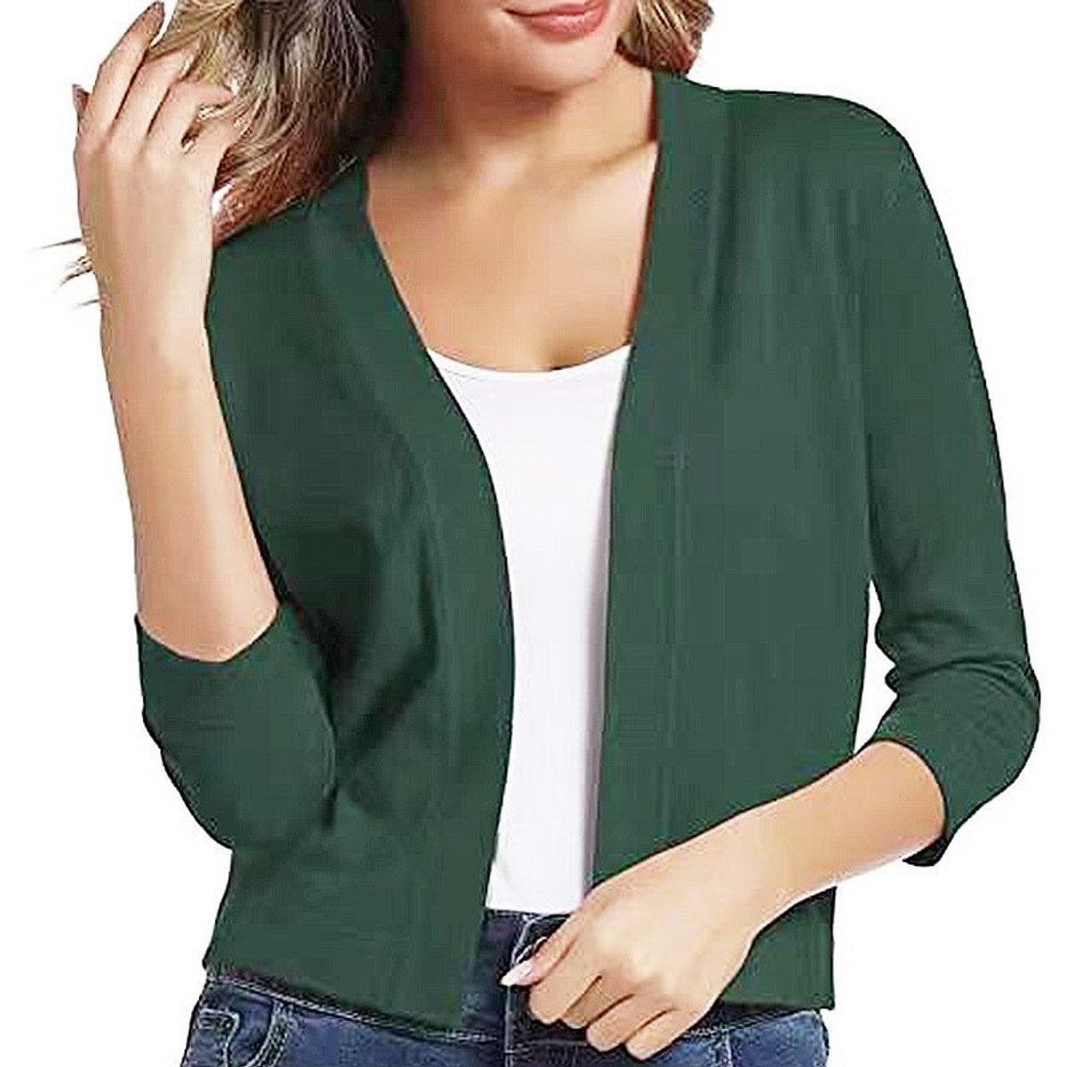Audrey | Cropped Open Front Cardigan