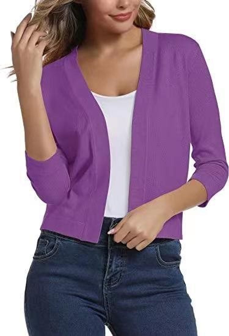 Audrey | Cropped Open Front Cardigan
