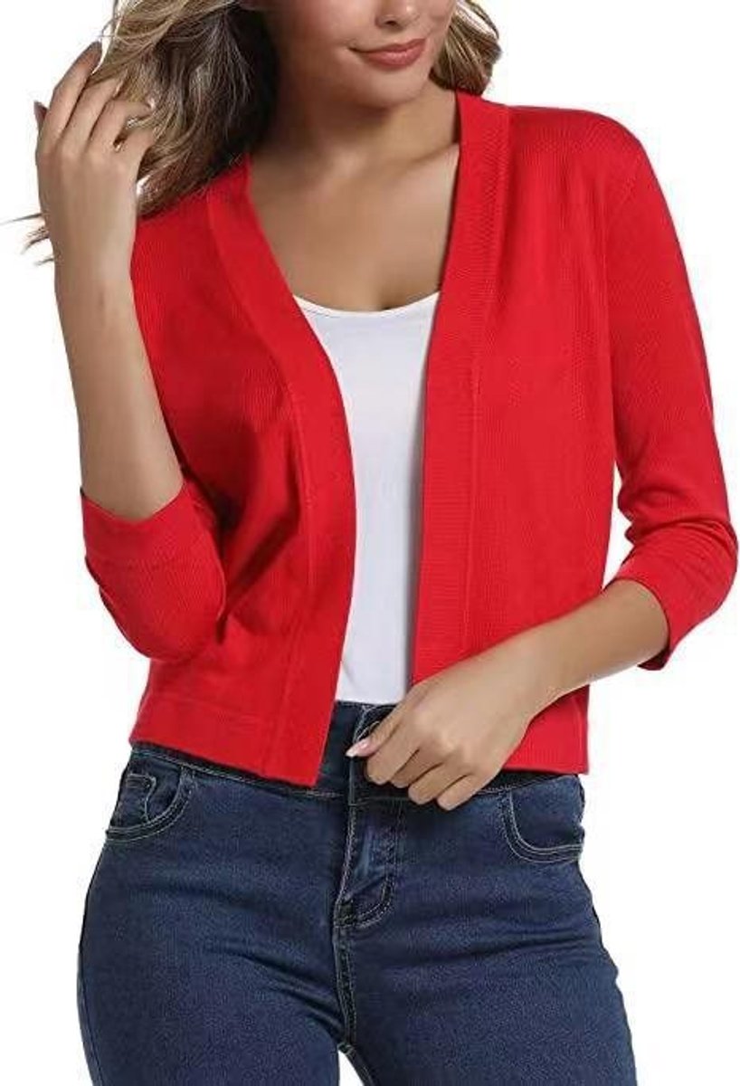 Audrey | Cropped Open Front Cardigan