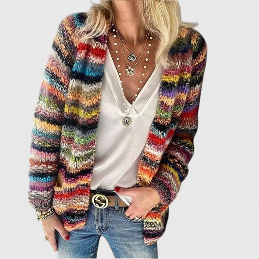 Aurora | Multicolor Open Knit Cardigan
