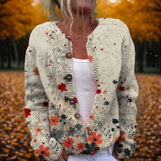 Autumn | Floral Knit Cardigan