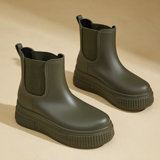 Avery | Waterproof Platform Chelsea Rain Boots