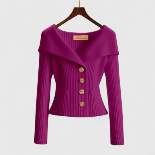 Camille | Tailored Button Knit Cardigan