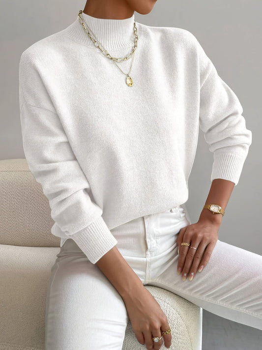 Evelyn | Elegant Mock Neck Sweater