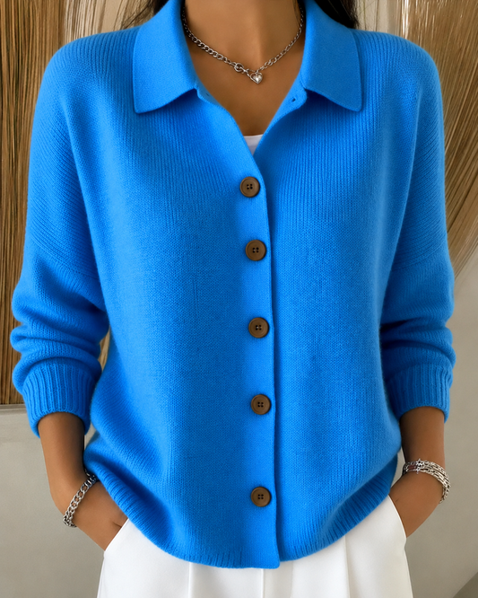 Harper | Collared Knit Button Cardigan