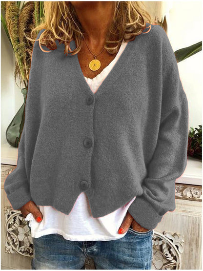 Hazel | Relaxed Cropped Knit Cardigan