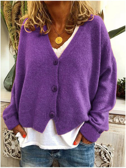 Hazel | Relaxed Cropped Knit Cardigan