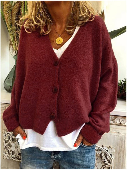 Hazel | Relaxed Cropped Knit Cardigan