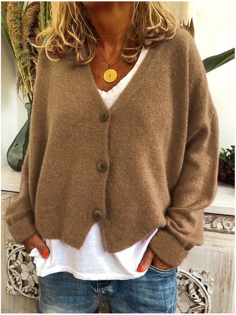 Hazel | Relaxed Cropped Knit Cardigan