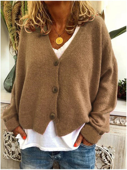 Hazel | Relaxed Cropped Knit Cardigan