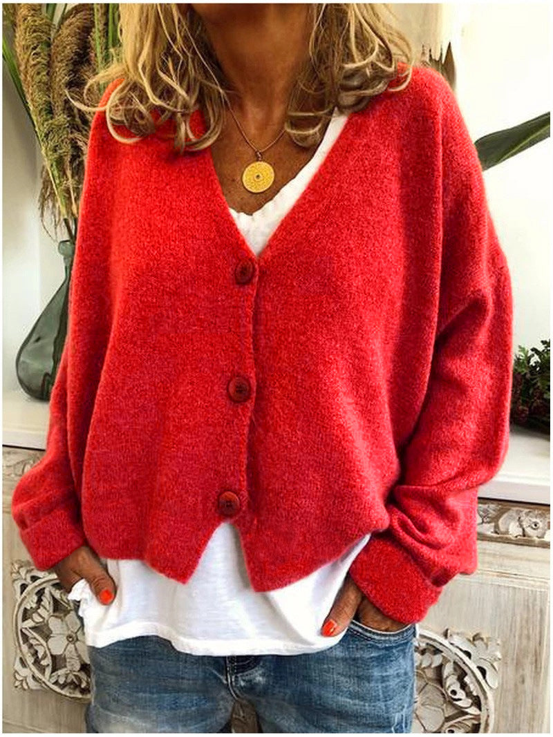 Hazel | Relaxed Cropped Knit Cardigan