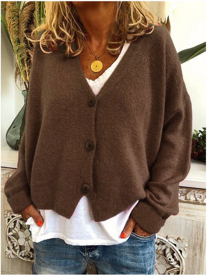 Hazel | Relaxed Cropped Knit Cardigan