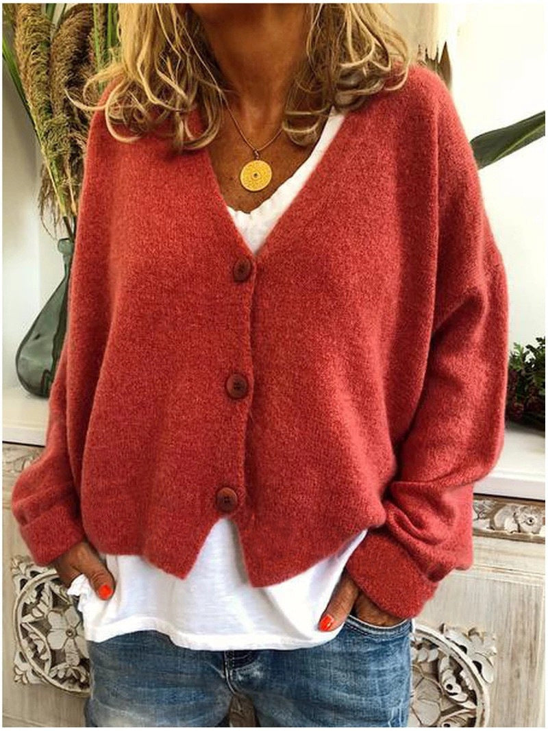 Hazel | Relaxed Cropped Knit Cardigan