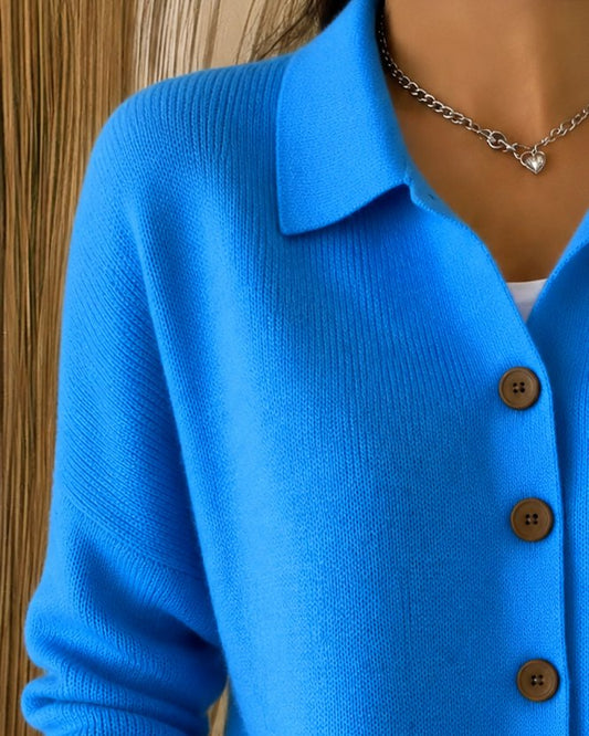 Margot | Collared Button-Up Cardigan