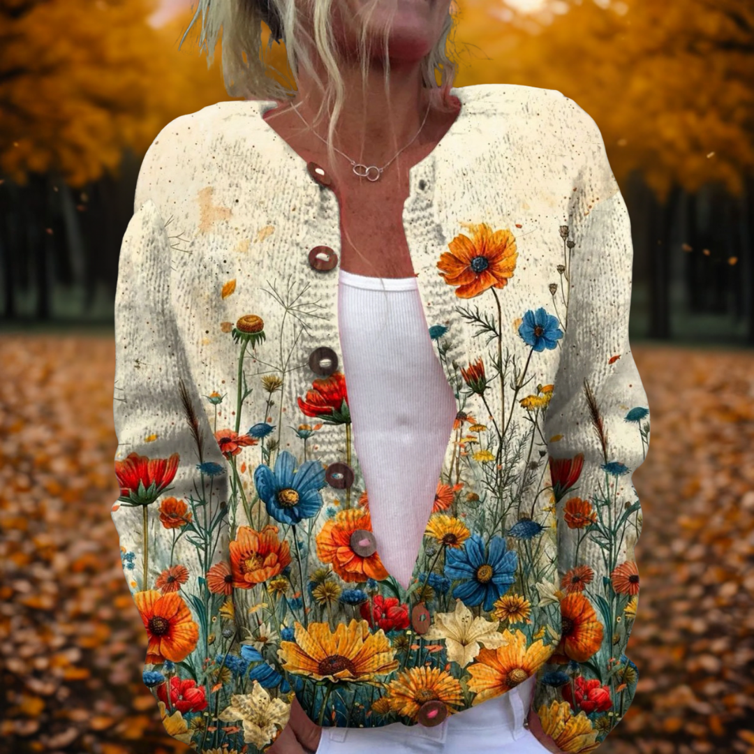Marigold | Floral Knit Cardigan