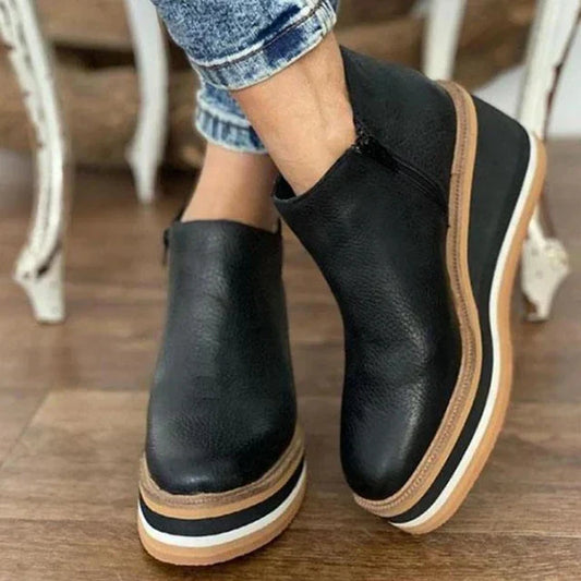 Nora | Waterproof Platform Wedge Ankle Boots