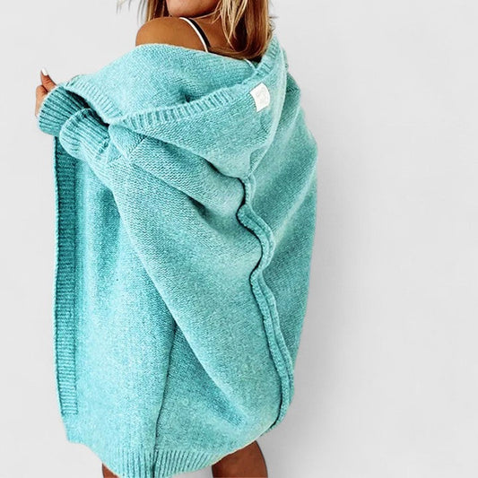 Rowan | Longline Hooded Knit Cardigan