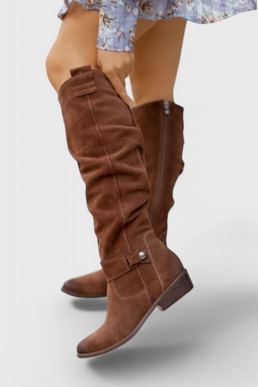 Victoria | Slouchy Pointed Toe High Boots