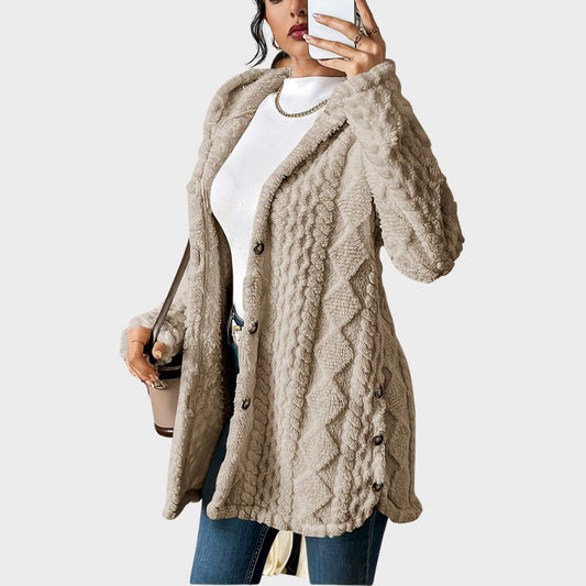 Vivienne | Quilted Longline Sherpa Cardigan