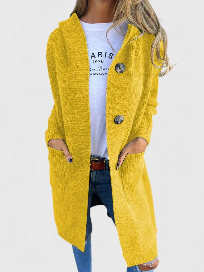 Willow | Longline Hooded Knit Cardigan