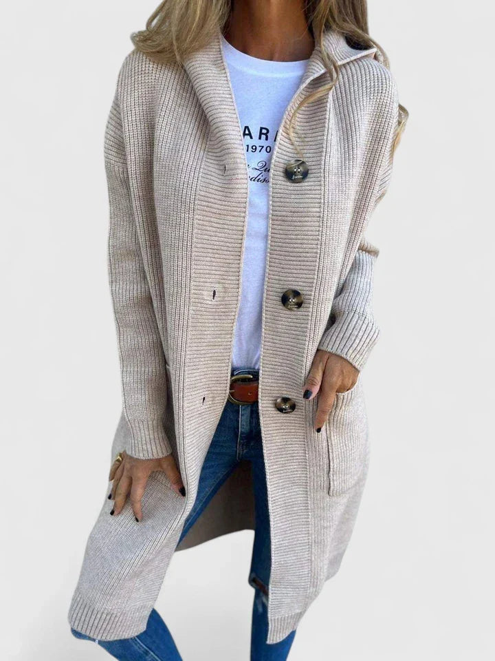Willow | Longline Hooded Knit Cardigan