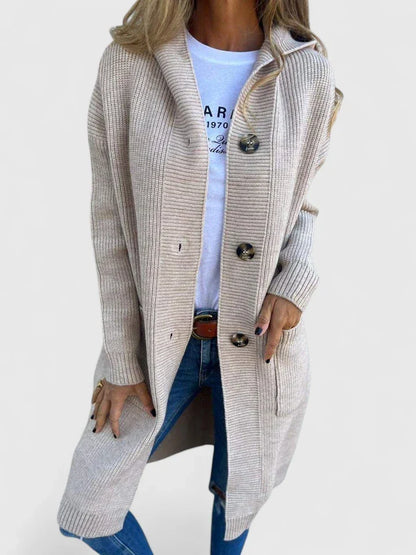 Willow | Longline Hooded Knit Cardigan