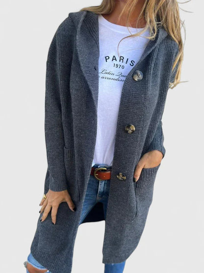 Willow | Longline Hooded Knit Cardigan