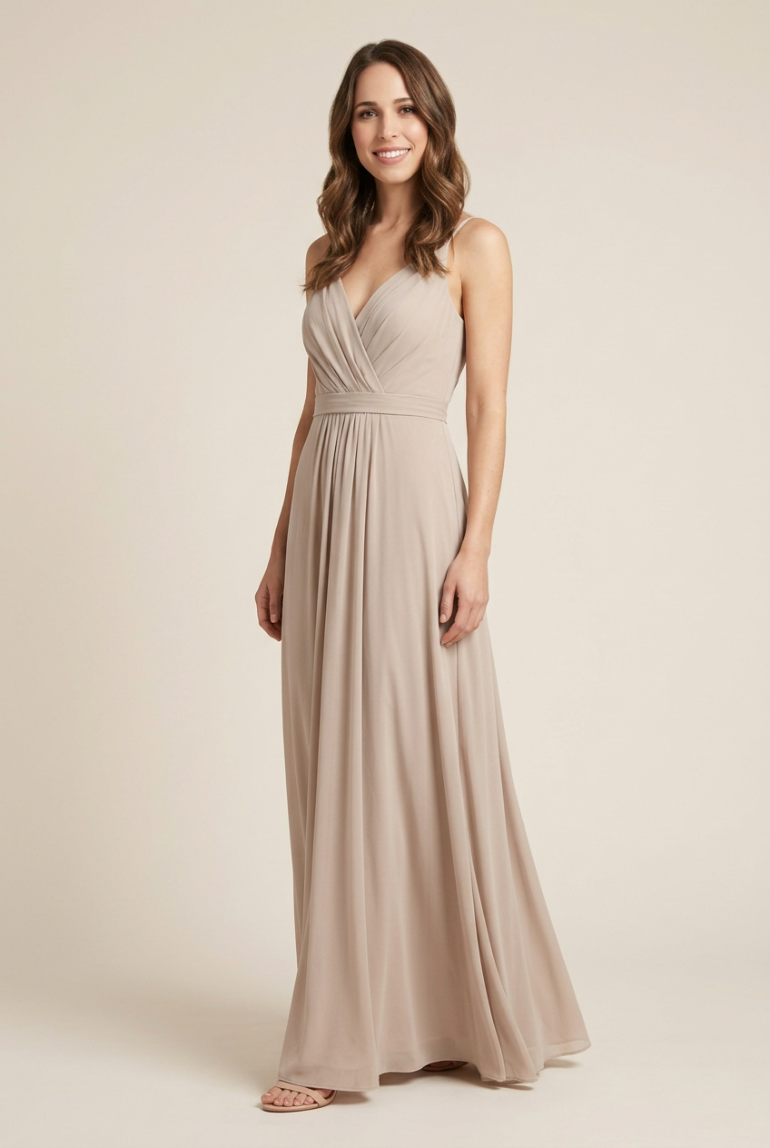 Dune | Flowing Neutral Evening Gown