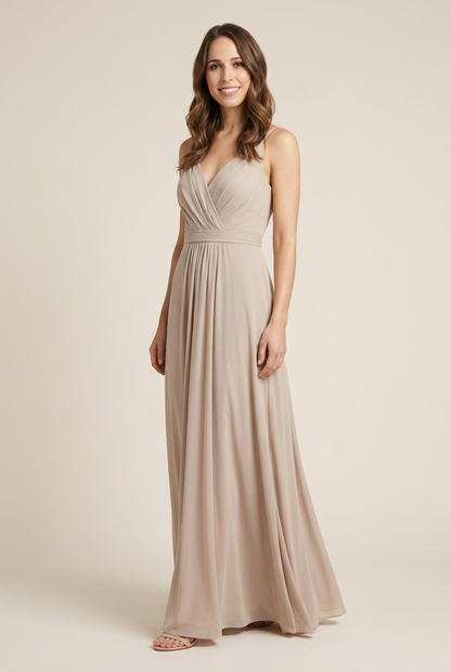Dune | Flowing Neutral Evening Gown