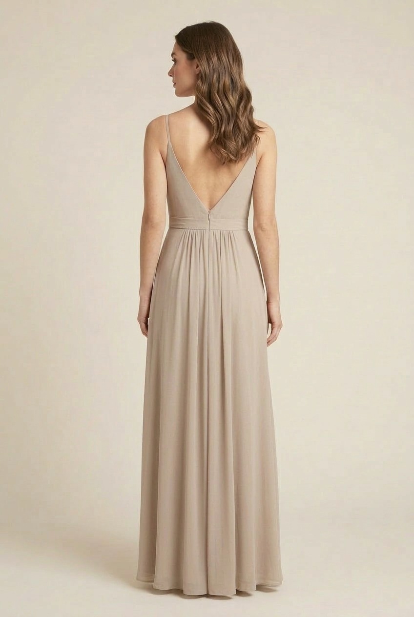 Dune | Flowing Neutral Evening Gown