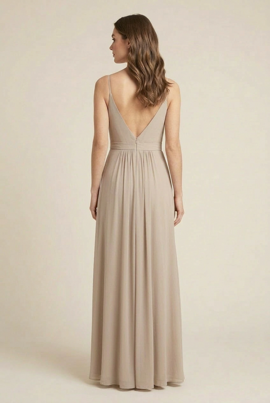 Dune | Flowing Neutral Evening Gown