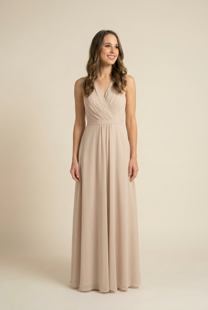 Dune | Flowing Neutral Evening Gown