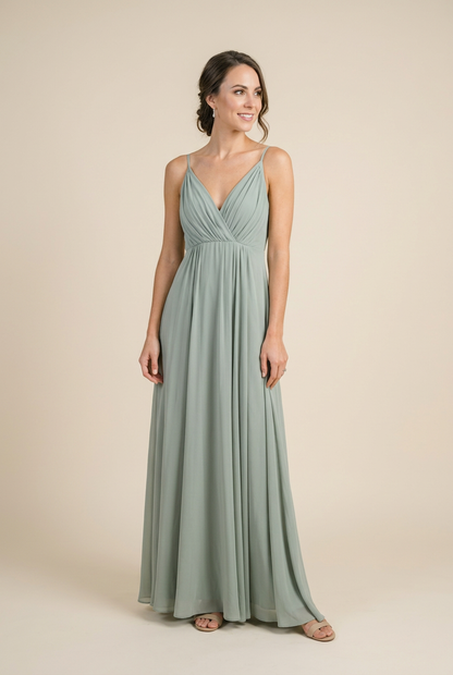 Willow | Flowing Sage Green Evening Dress